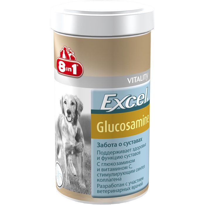 8in1 Excel Glucosamine 110 табл. кормовая добавка для суставов собак