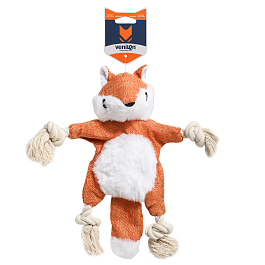 Игрушка мягкая  для собак  Енот рыжий с веревками 30 х 30 х 5 см