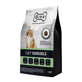 Gina Корм для кошек сухой Cat Sensible цыпленок 1 кг Россия