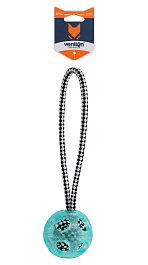 Игрушка для собак из TPR Мяч с отверстиями на веревке, 6.8 х 20 см