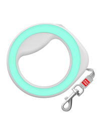 Поводок-рулетка круглая WAUDOG светло-серая/салатовая