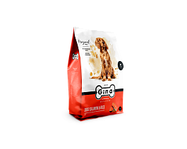 Gina Корм для собак сухой Dog Salmon & Rice лосось, рис, 3 кг (box),  всех пород Россия