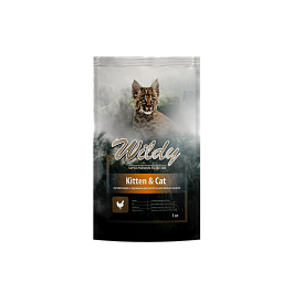 Wildy Корм для котят, беременных и активных кошек с курицей  1 кг, сухой. Kitten&Cat