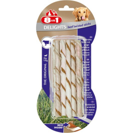  Говядина плетеные палочки (10шт х 5,5г), с говяжьим мясом  Delights Beef Twisted Sticks для собак