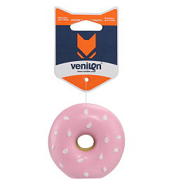 Игрушка для собак из латекса Пончик, розовый, 6 см