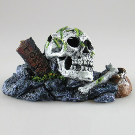 Aquanimal Грот "Череп пирата" 14х6.5х6.5 см