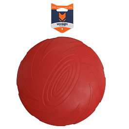 Игрушка для собак из каучука Диск Фрисби красный, 22 см