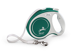 Flexi Поводок-рулетка лента  Comfort Plus  M, 5м до 25кг, зеленая