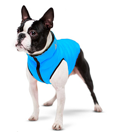 Курточка двухсторонняя AiryVest, размер S 35, черно-голубая