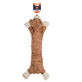 Игрушка мягкая  для собак Медведь, бежевый, 50 х 21 см