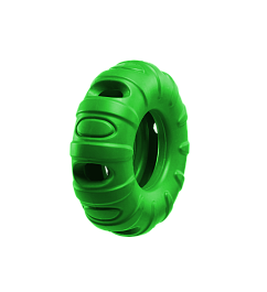 Игрушка для собак из каучука Колесо для лакомств, зеленое,  113*113*40mm