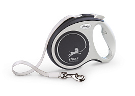 Flexi Поводок-рулетка лента  Comfort Plus  M, 5м до 25кг, антрацит