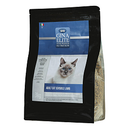 Gina Корм для взрослых кошек сухой Gina Elite Cat Sensible Lamb 3 кг, ягненок 