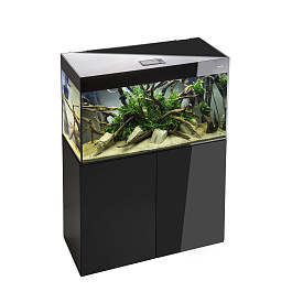 Aq Аквариум Glossy  100 D&N ЧЕРНЫЙ / 215л прямой из стекла "триплекс" 100х40х63см 