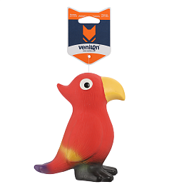 Игрушка для собак из латекса Попугай, красный, 15 см