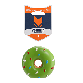 Игрушка для собак из латекса Пончик зеленый, 7 х 3.5 см 