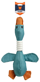 Игрушка мягкая  для собак Гусь, синий, 34 х 23 см