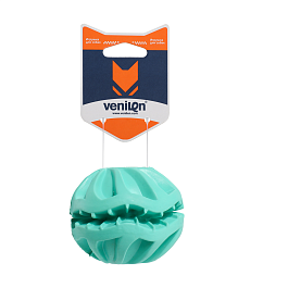 Игрушка для собак из каучука  Шар для чистки зубов, голубой, 7.3 см