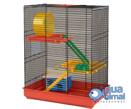 G048 Клетка для грызунов TEDDY LUX II (GINO II Color + PL) + пластиковый комплект 420х290х490 (цветной прут) INTER-ZOO G048 Клетка для грызунов TEDDY LUX II (GINO II Color + PL) + пластиковый комплект 420х290х490 (цветной прут) INTER-ZOO