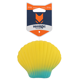 Игрушка для собак из латекса Ракушка желто-синяя, 9 х 7.5 см