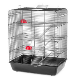 G126 Клетка для грызунов REMY Black  580х380х715 (черный прут) INTER-ZOO G126 Клетка для грызунов REMY Black  580х380х715 (черный прут) INTER-ZOO