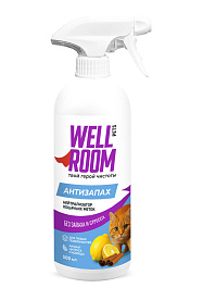 для кошек Нейтрализатор запаха Wellroom, против меток, корица/цитрус