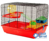 G087 Клетка для грызунов TEDDY GIGANT I + пластиковый комплект 580х380х400 (цветной прут) INTER-ZOO