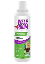 Концентрированное средство для уборки и дезинфекции 900мл Wellroom, хвоя 