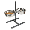 Регулируемая подставка с мисками 2x4л