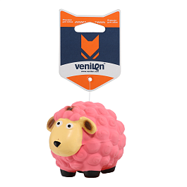 Игрушка для собак из латекса  Овца розовая, 7.5 см