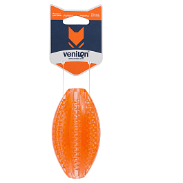 Игрушка для собак из TPR Мяч Регби  освежающий, оранжевый, 9 х 5 см