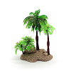 Aquanimal Декорация "Островок с пальмами" 9x5.5x11 см