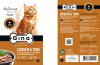 (блок из 24шт) GINA Пауч для кошек 85г цыпленок/тунец в соусе