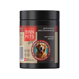 Коллаген для пожилых СОБАК (банка 25г) из гигантского кальмара «BINN PETS Senior» (Лиофилизат)