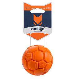 Игрушка для собак из каучука Спортивный мяч цельный, оранжевый, 6 см