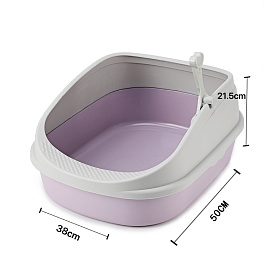 Туалет для кошек с рамкой и совком 50 х 38 х 21,5 см 