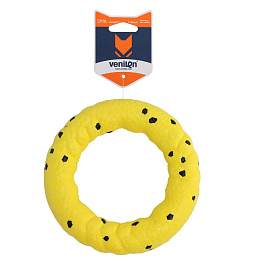 Игрушка для собак из ETPU Кольцо для игры в воде, желтое, 13.5 х 13.5 х 2.7 см