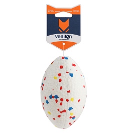 Игрушка для собак из ETPU Мяч Регби большой пузырчатый белый 11.7 х 7.4 х 7.4см 