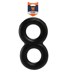 Игрушка для собак из каучука Кольцо - Восьмерка, черное 27.5 х 15 х 3.8 см