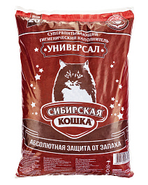 Сибирская кошка Наполнитель впитывающий Универсал 20 л