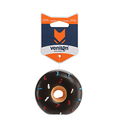 Игрушка для собак из латекса Пончик шоколадный, 7 х 3.5 см 