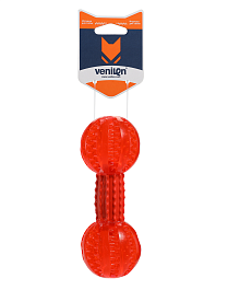 Игрушка для собак из TPR Гантель из бейсбольных мячей для чистки зубов, красная, 5 х 13.5 см