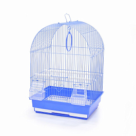 Клетка для птиц (арт.А400) 34,5*28*46см Крашенная  (овальная крыша) "Живой Мир"