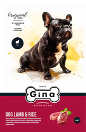 Корм для собак сухой Gina Dog Lamb & Rice ягненок, рис,18 кг (Россия)