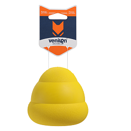 Игрушка для собак из каучука Тыква для лакомств, желтый, 9 х 8.5 см