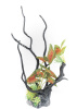 Грот Коряга с растениями 30*24*34см  Decor 224