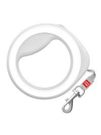 Поводок-рулетка круглая WAUDOG светло-серая/белая