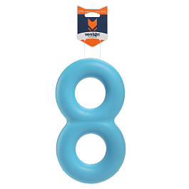 Игрушка для собак из каучука Кольцо - Восьмерка, синее 22.5 х 12.6 х 3.5 см